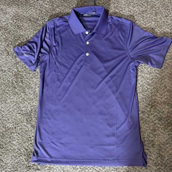 Ashworth Polo Shirt Mens Small Purple EZ-TEC2 Golf Performance Moisture Wicking - Picture 1 of 8
